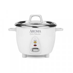 Aroma Housewares Select Stainless Rice Cooker & Warmer with Uncoated Inner Pot, 14-Cup(cooked) / 3Qt, ARC-757SG