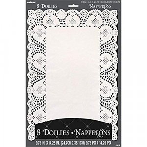 White Placemat Paper Doilies, 8ct