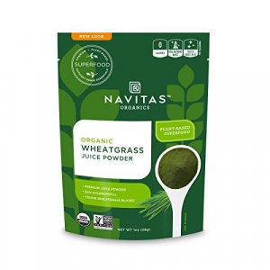 Navitas Organics Wheatgrass Juice Powder, 1 oz. Bag, 56 Servings  Organic, Non-GMO, Freeze-Dried, Gluten-Free