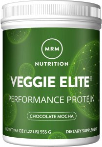 MRM Nutrition Veggie Elite Performance Protein | Chocolate Mocha Flavored | Plant-based protein | Easy to digest | with BCAAs | Vegan + Gluten-Free |
