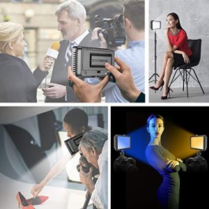 LimoStudio 160 LED Video Light for Digital DSLR Camera, Camcorder, High Brightness Lumen Value, Dimmable Switch with Color Filter Gel, Battery & Char