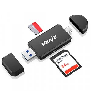 Vanja USB Type C SD Card Reader, USB 3.0 Micro SD Card Reader Adapter Used for SD-3C SD Micro SD TF SDXC SDHC MMC RS-MMC Micro SDXC Micro SDHC UHS-I