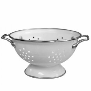 Calypso Basics by Reston Lloyd Powder Coated Enameled Colander, 1 Quart, White