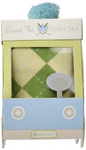 Baby Aspen Three Piece Layette Set in Golf Cart Package, Green/White, 0-6 Mos.