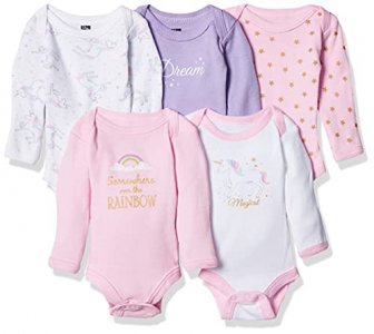 Hudson Baby baby boys Cotton Preemie Bodysuits Bodysuit, Magical Unicorn Long-sleeve, Preemie US