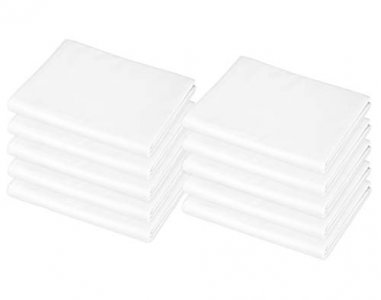 American Baby Company 10-Piece 100% Natural Cotton Percale Standard Daycare/Pre-School Cot Sheet White 23