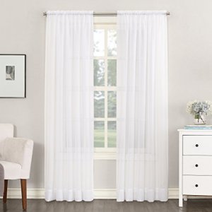 No. 918 Emily Sheer Voile Rod Pocket Curtain Panel, 59