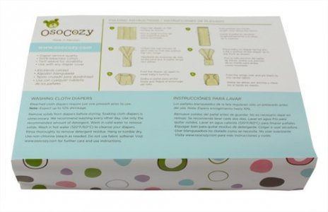 OsoCozy 6 Pack Prefolds Bleached Cloth Diapers, Size 2 fits 15-30 lbs.
