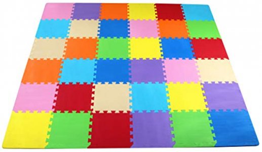 MyBlissBaby Baby Play Mat Tiles Extra Large Thick Foam Floor Puzzle Mat  Interlocking Playmat for Infants Toddlers Kids Babies Crawling