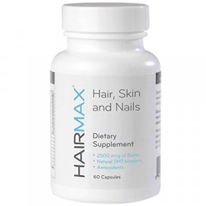 HairMax Hair Supplement, Biotin Supplement that promotes Hair, Skin and Nail Health, Contains 2500mcg Biotin, Niacin, Folic Acid, Hyaluronic Acid, DH