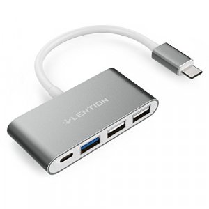 LENTION 4-in-1 USB-C Hub with Type C, USB 3.0, USB 2.0 Compatible 2021-2016 MacBook Pro 13/14/15/16, New Mac Air/Surface, ChromeBook, More, Multiport
