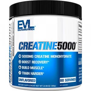 Evlution Nutrition Creatine5000 5 Grams of Pure Creatine Monohydrate in Each Serving Unflavored Powder (60 Servings)