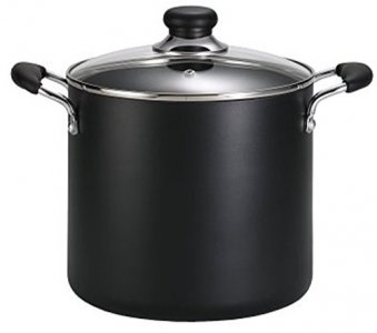 Bialetti Oval Aluminum 5.5 Quart Pasta Pot with Strainer Lid, Nonstick,  Black