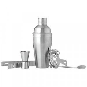 Wyndham House Cocktail Shaker Set for the Home Bar, Great for Martinis, Stainless Steel, 5-Piece