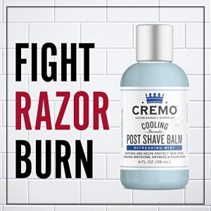 Cremo Cooling Formula Post Shave Balm, Soothes, Cools And Protects Skin From Shaving Irritation, Dryness and Razor Burn, 4 Oz