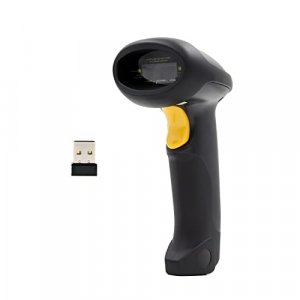 TEEMI Wireless Barcode Scanner with Optional Stand Handheld Automatic 1D Laser Rechargeable Bar Code Reader for Windows PC Mac OS Linux Plug and Play