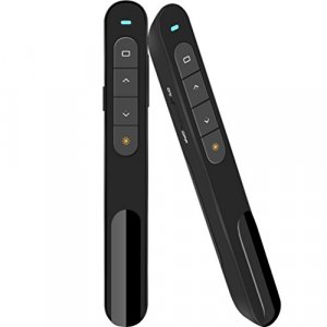 DinoFire Wireless Presenter, Hyperlink Volume Control Presentation Clicker RF 2.4GHz USB PowerPoint Clicker Presentation Remote Control Pointer Slide
