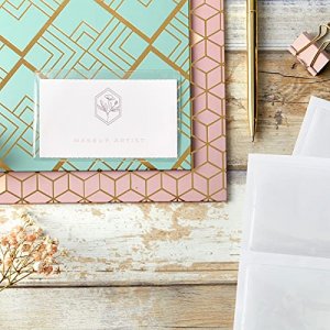 Juvale 100 Pack Business Cards Pocket Holder, Self Adhesive Clear Plastic Protector Sleeve (3 1/2 x 2 in, Top Load)