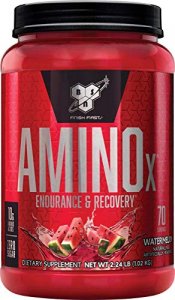BSN Amino X Muscle Recovery & Endurance Powder with BCAAs, 10 Grams of Amino Acids, Keto Friendly, Caffeine Free, Flavor: Watermelon, 30 Servings