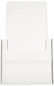 Azar 252012 Clear Acrylic Trifold Literature Brochure Holder For Counter|Perfect For Pamphlets|Brochures|Menus|Promotions|Literature (Pack of 10)