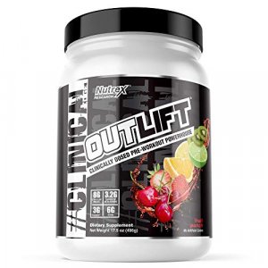 Nutrex Research Outlift, Clinically Dosed Pre-Workout Powerhouse, Citrulline, BCAA, Creatine, Beta-Alanine, Taurine, Banned Substance Free, Fruit Pun