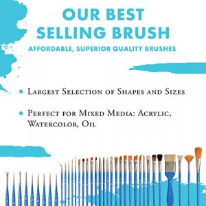  Princeton Artist Brush, Neptune Series 4750, Synthetic Squirrel  Watercolor Paint Brush, 4 Piece Professional Travel Set, Size Round 4, 6,  8, 10