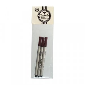 Retro 1951 Short Capless Rollerball Ink Refill, Black, 3-Pack (REF5P-B)
