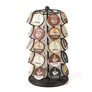 Nifty Coffee Pod Carousel Compatible with K-Cups, 35 Pod Pack Storage, Spins 360-Degrees, Lazy Susan Platform, Modern Black Design, Home or Office Ki