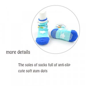 12 Pairs Anti-slip Socks Toddler Socks, Marrywindix Assorted Kids Socks Size Ages 2-3 Years Animal Print Boys Girls Socks Random Color