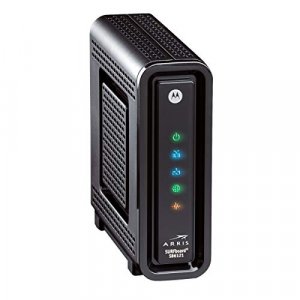 ARRIS SURFboard SBG6580 DOCSIS 3.0 Cable Modem/ Wi-Fi N300 2.4Ghz + N300 5GHz Dual Band Router - Retail Packaging Black (570763-006-00)