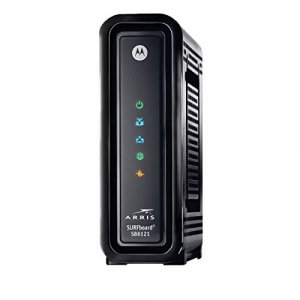 ARRIS SURFboard SBG6580 DOCSIS 3.0 Cable Modem/ Wi-Fi N300 2.4Ghz + N300 5GHz Dual Band Router - Retail Packaging Black (570763-006-00)
