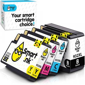 Smart Ink Compatible Ink Cartridge Replacement HP 932XL 933XL 932 XL Combo (XL Black,Cyan,Magenta Yellow)HP Officejet 7510 7610 7612 7620 Printers