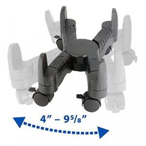 Kantek Mobile CPU Stand with Adjustable Width and Locking Casters, 16-Inch Wide x 7-Inch Deep x 4.8-Inch High (CS200B),Black