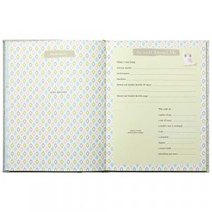 C.R. Gibson Grey 'Linen Tree' Bound First Five Years Memory Baby Book, 64pgs, 9'' W x 11'' H