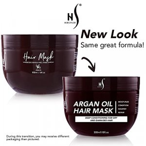 Herstyler Argan Oil Hair Mask - Hair Mask For Dry Damaged Hair and Growth - Deep Conditioning Argan Oil Har Mask - Curly Hair Mask for Limp Dull Hair