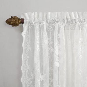 No. 918 48922 Alison Sheer Lace Kitchen Curtain Valance, 58