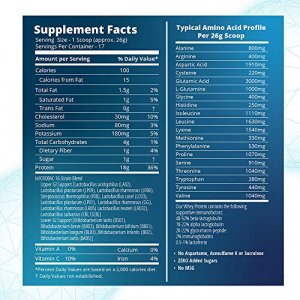 MRM Nutrition Whey Protein | Chocolate Flavored |18g Protein | with 2 Billion probiotics + Digestive enzymes + BCAAs | High Absorption + Digestion |