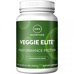 MRM Nutrition Veggie Elite Performance Protein | Cinnamon Bun Flavored | Plant-based protein | Easy to digest | with BCAAs | Vegan + Gluten-Free | Cl