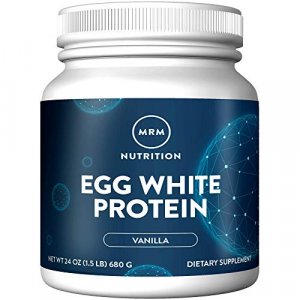 MRM Nutrition Egg White Protein|Vanilla Flavored|23g Fat-Free Protein|with Digestive enzymes|Highest Biological Value|Clinically Tested|20 Servings