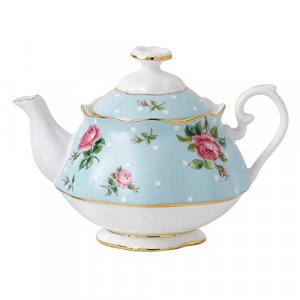 Royal Albert New Country Roses One Tea Set, 3 Piece, Mostly Blue with Multicolored Floral Print