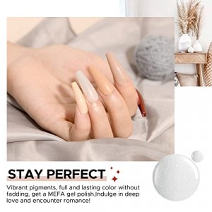 MEFA 12 Colors Gel Nail Polish Set, Soak Off Nail Gel Polish Summer Candy Colors Yellow Orange Pink Purple Green Neon Nail Art Salon