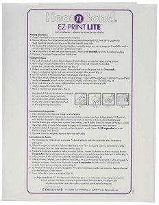  Thermo Web 3358 Heat and Bond EZ-Print Lite Iron-On Adhesive,  8-1/2 by 11-Inch, White, 10-Pack