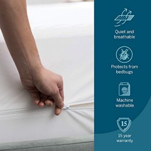 LUCID Encasement Mattress Protector - Completely Surrounds Mattress for Waterproof Protection