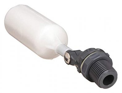 Kerick Valve MA052 PVC Mini Float Valve, Tank Mount, Adjustable Arm, 1.5 gpm at 60 psi, 1/2
