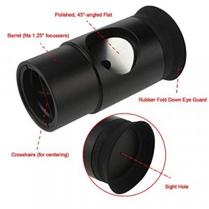 Astromania 1.25Inch Metal Collimating Cheshire Eyepiece Without Laser for Newtonian Reflector Telescope - Short Version