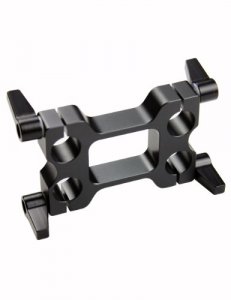Bandc Pro 4 Holes Rod Offset Raiser Clamp for 15mm DSLR Rig Rail Shoulder Support Pad