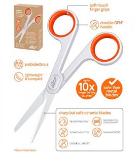 Slice 10544 Ceramic Scissors, Never Rusts, Finger Friendly, Food Grade, BPA & Lead Free, 1 Pack, Rounded Tip