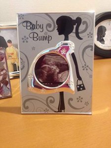 Malden International Designs Baby Bump Metal Baby Memories Picture Frame, 3x3, Silver