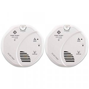 First Alert SA511CN2-3ST Wireless Interconnected Smoke Alarm with Voice Location, Battery Operated, 2 Pack