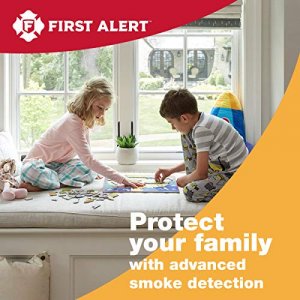 First Alert SA511CN2-3ST Wireless Interconnected Smoke Alarm with Voice Location, Battery Operated, 2 Pack